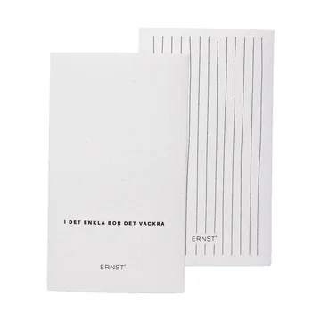 Ernst dishcloth quote/striped 两件套装 - White - ERNST