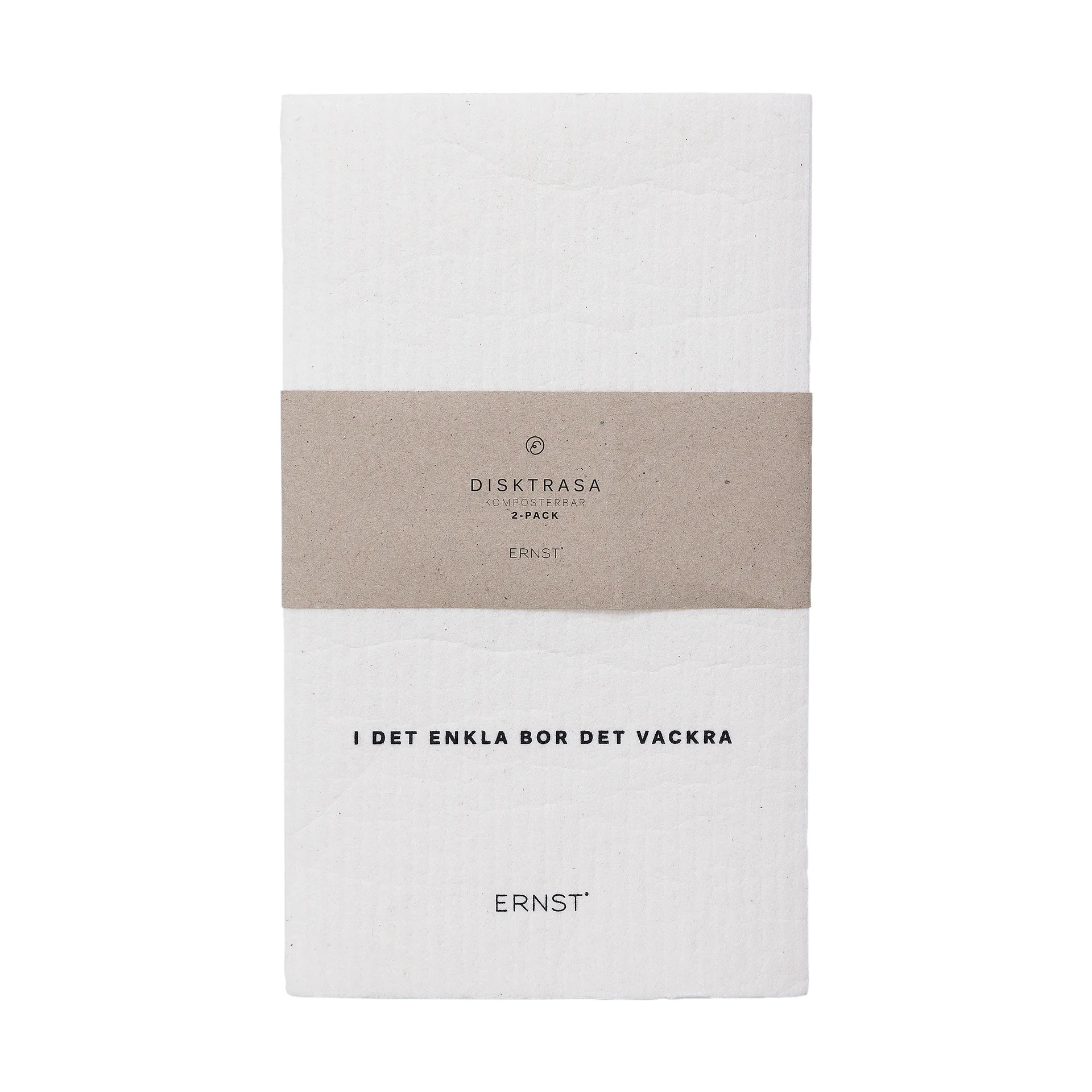Ernst dishcloth quote/striped 两件套装, White ERNST