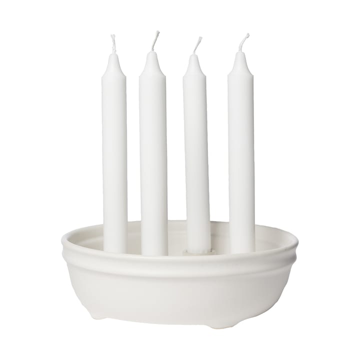 Ernst 蜡烛 碗 for 4 candles, 釉面 原色/自然色 白色 ERNST