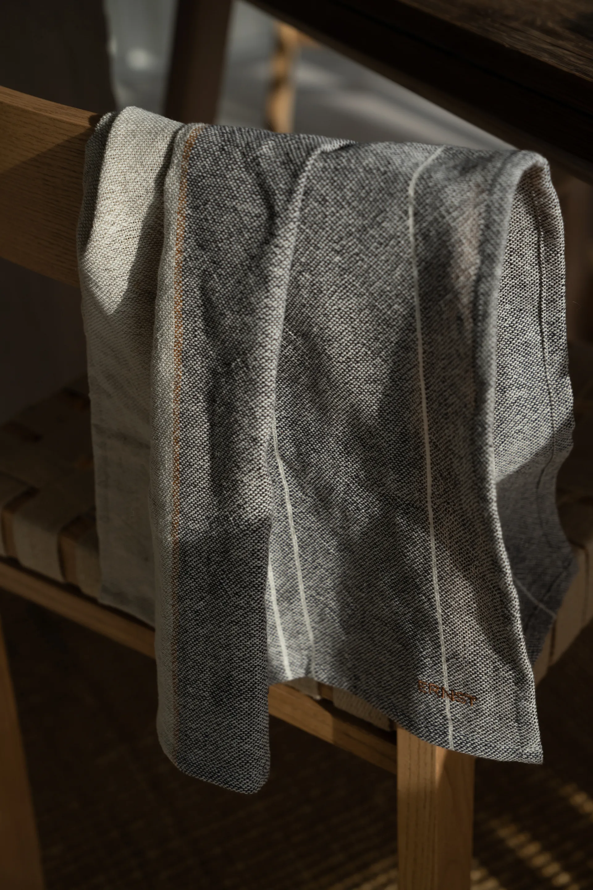 Ernst 厨房巾 half linen 47x70 cm, 灰色-原色/自然色 ERNST