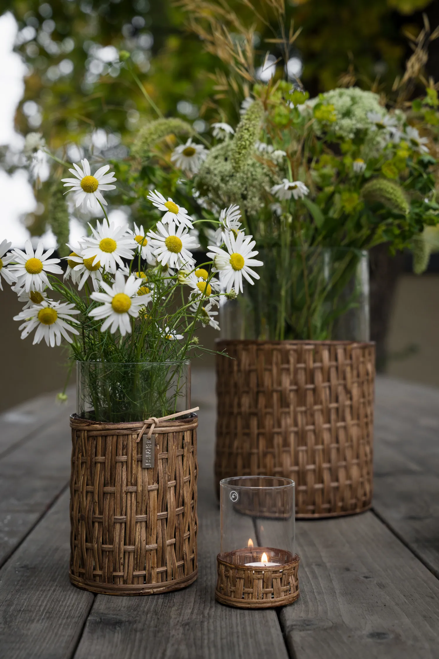 Ernst 花瓶/烛台 in 篮子, 深褐色, Ø10x18 cm ERNST