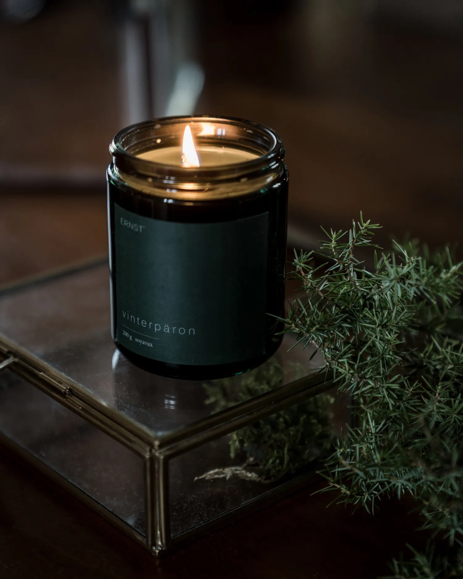 Ernst 香薰蜡烛 in 玻璃 （含盖子） Ø9 cm, Winter pear ERNST