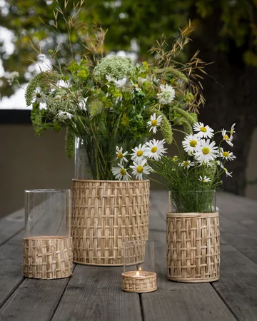 Ernst 花瓶/烛台 in 篮子 - Nature, Ø10x12 cm - ERNST