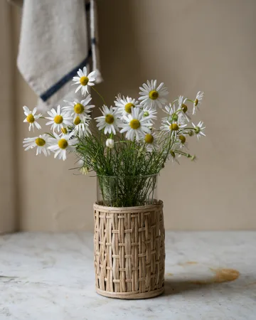 Ernst 花瓶/烛台 in 篮子 - Nature, Ø10x18 cm - ERNST