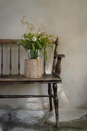 Ernst 花瓶/烛台 in 篮子 - Nature, Ø18x30 cm - ERNST