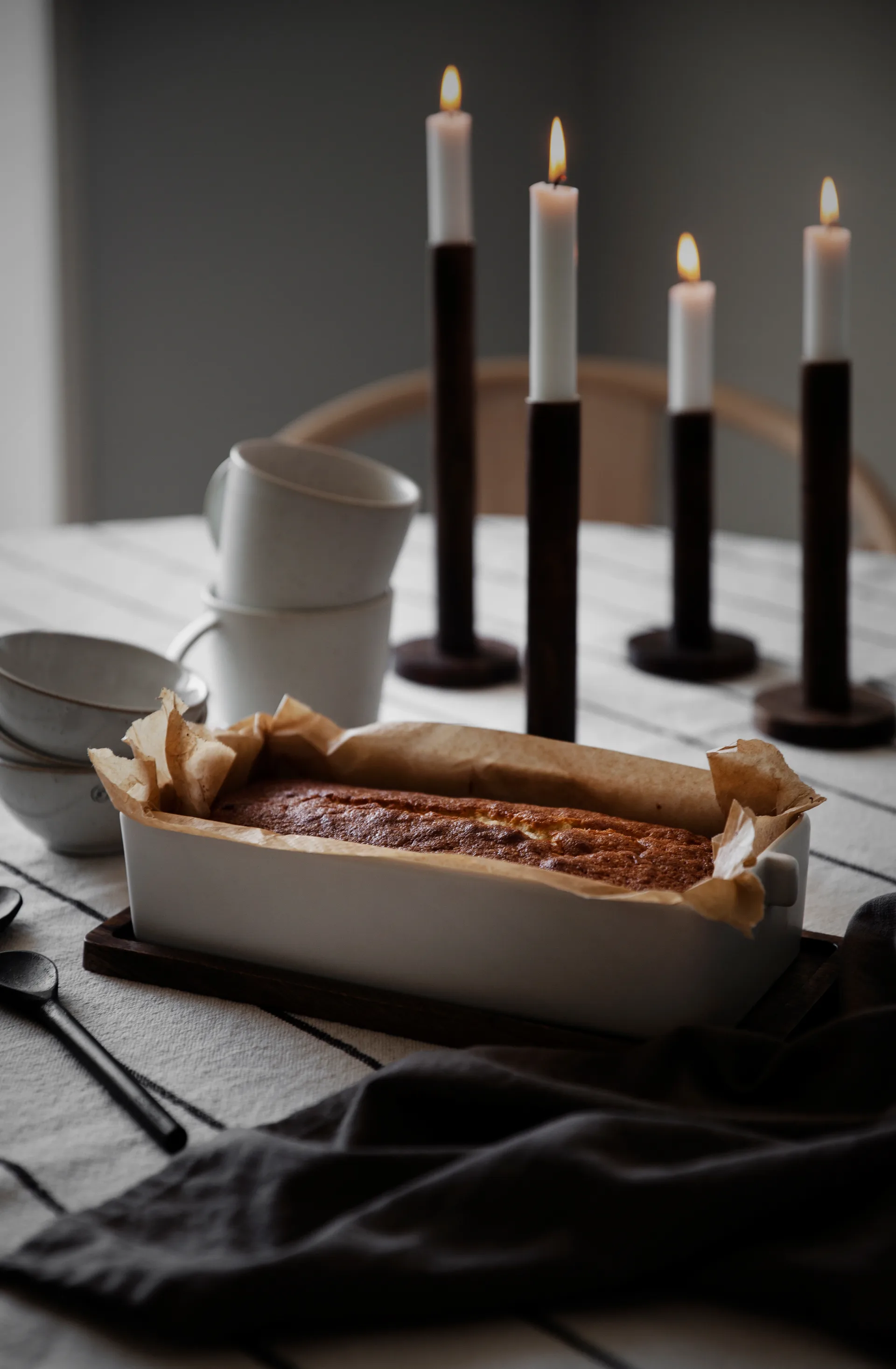 Ernst 烛台 made of wood 20 cm, Dark 棕色 ERNST