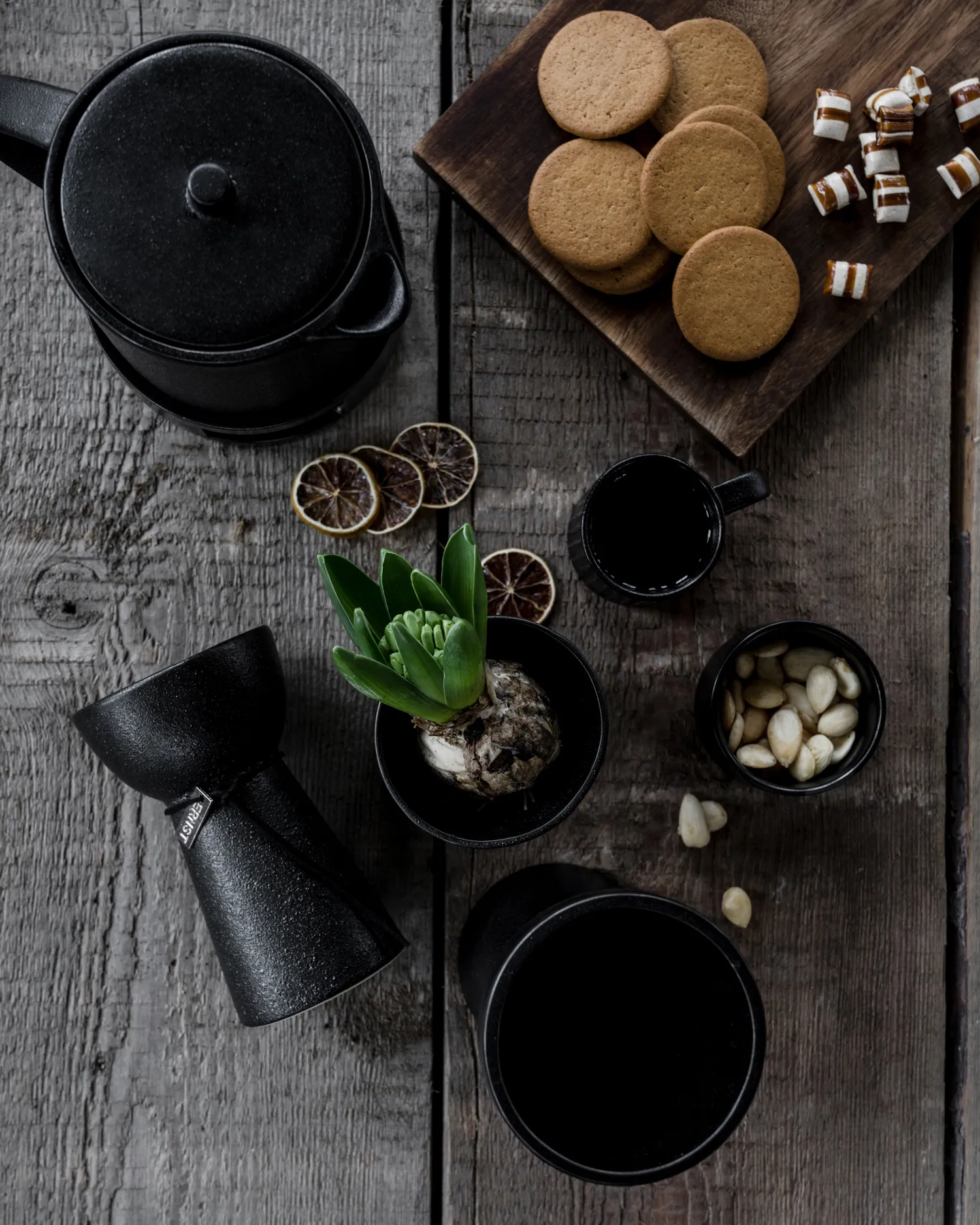 Ernst mulled wine 水壶/水瓶 with warmer, 黑色 ERNST