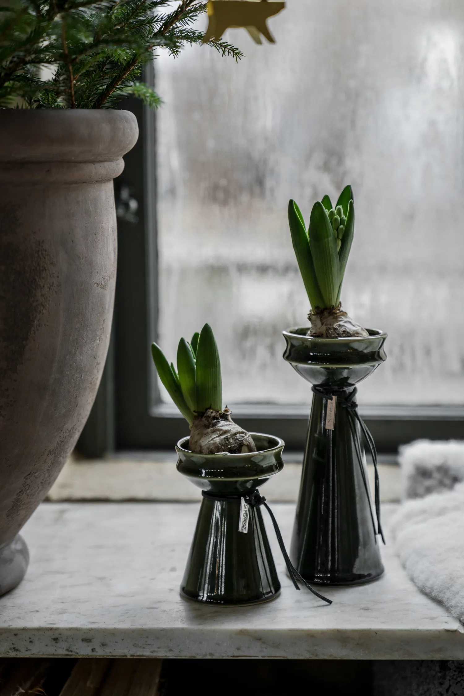 Ernst onion 花瓶 12 cm, 深绿 ERNST