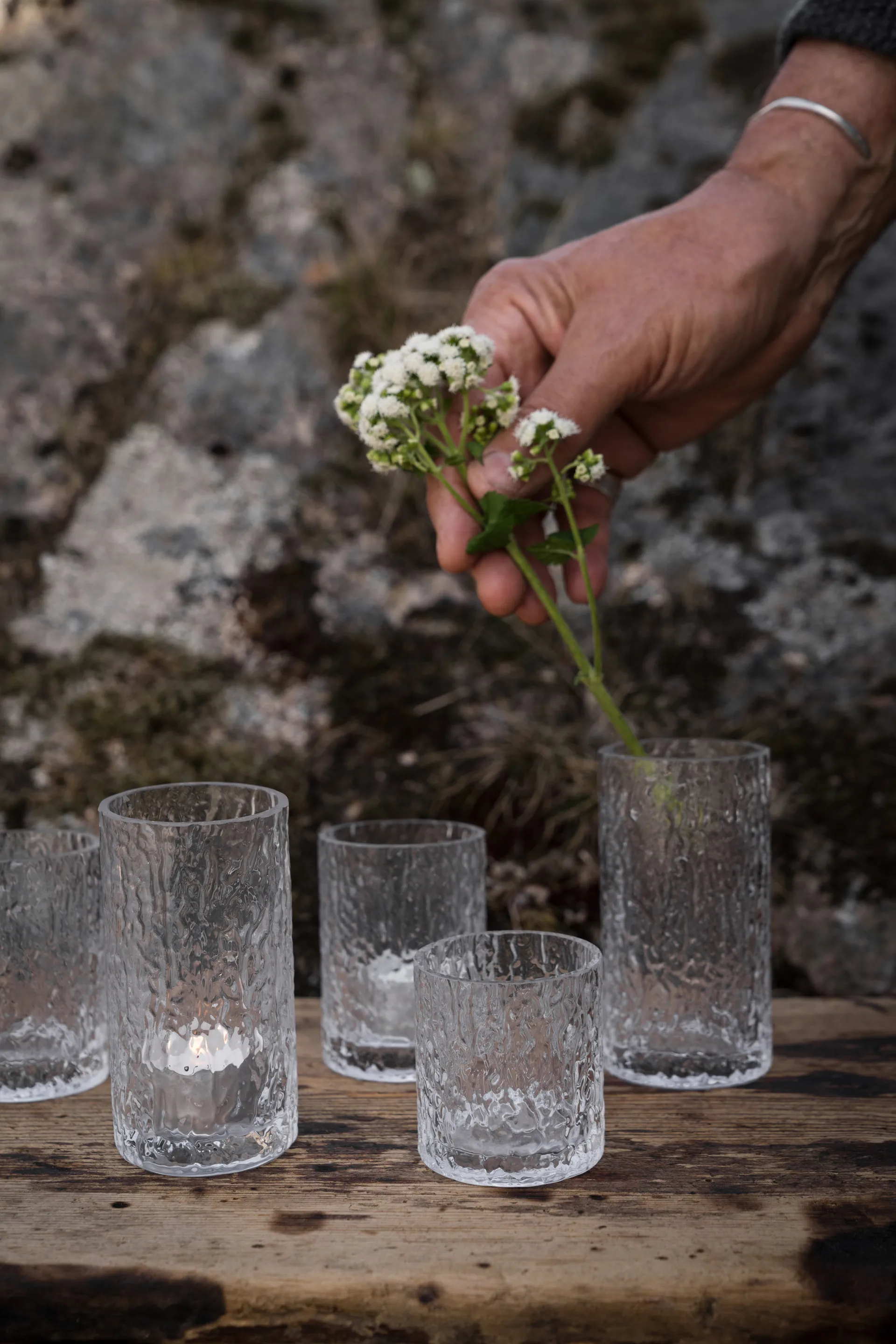 Ernst patterned 花瓶/烛台, Clear, Ø5.3x11.3 cm ERNST