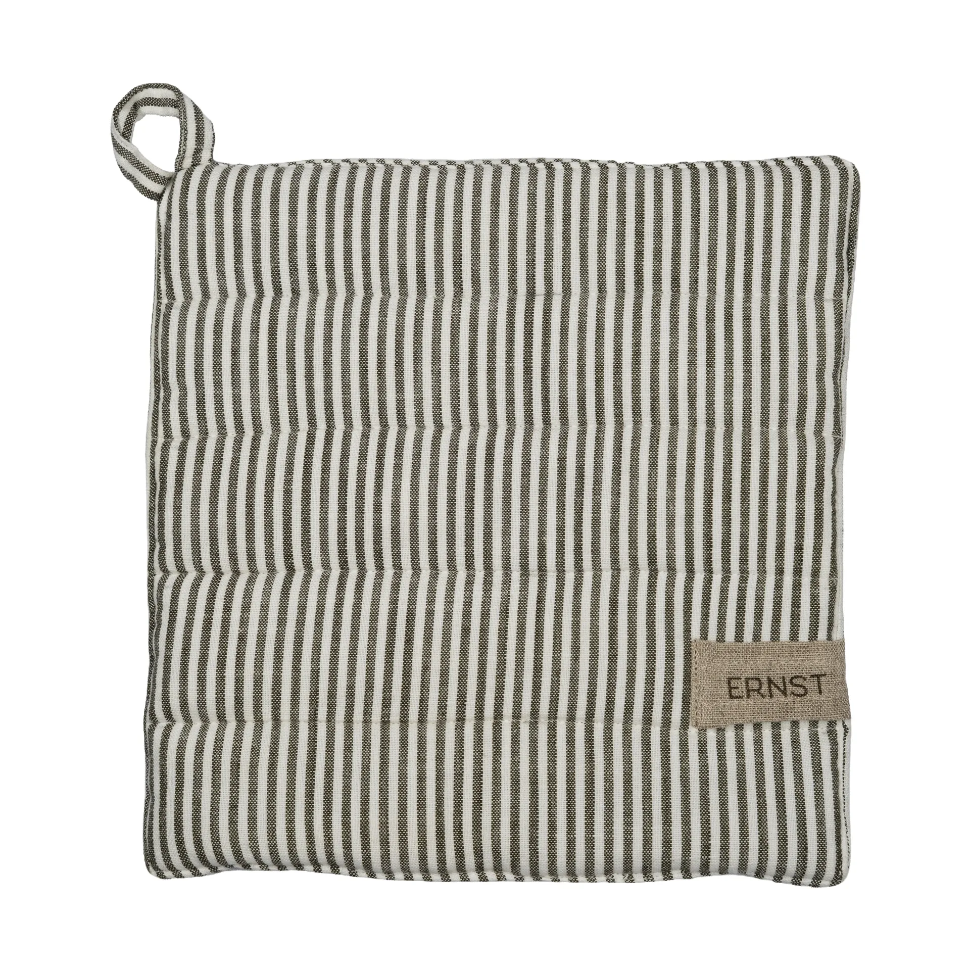 Ernst potholder striped 23x25 cm, Sage-白色 ERNST