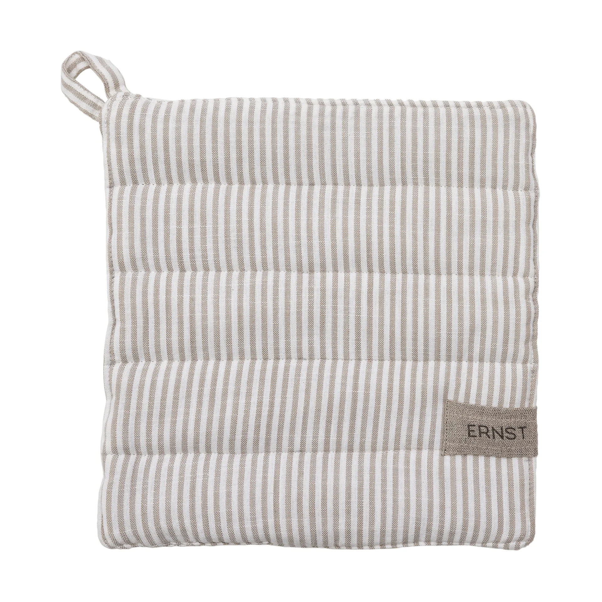 Ernst potholder striped 23x25 cm, 米色-白色 stripe ERNST