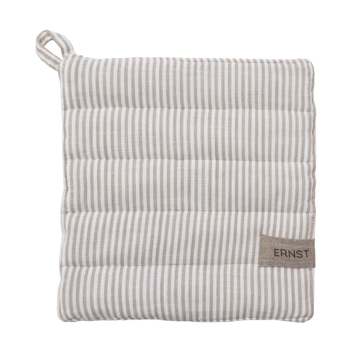 Ernst potholder striped 23x25 cm - 米色-白色 stripe - ERNST