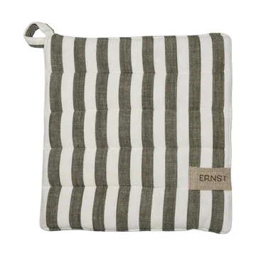 Ernst potholder wide stripes 23x25 cm - Sage-白色 - ERNST