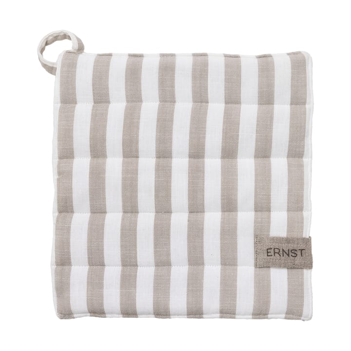 Ernst potholder wide stripes 23x25 cm - 米色-白色 stripe - ERNST