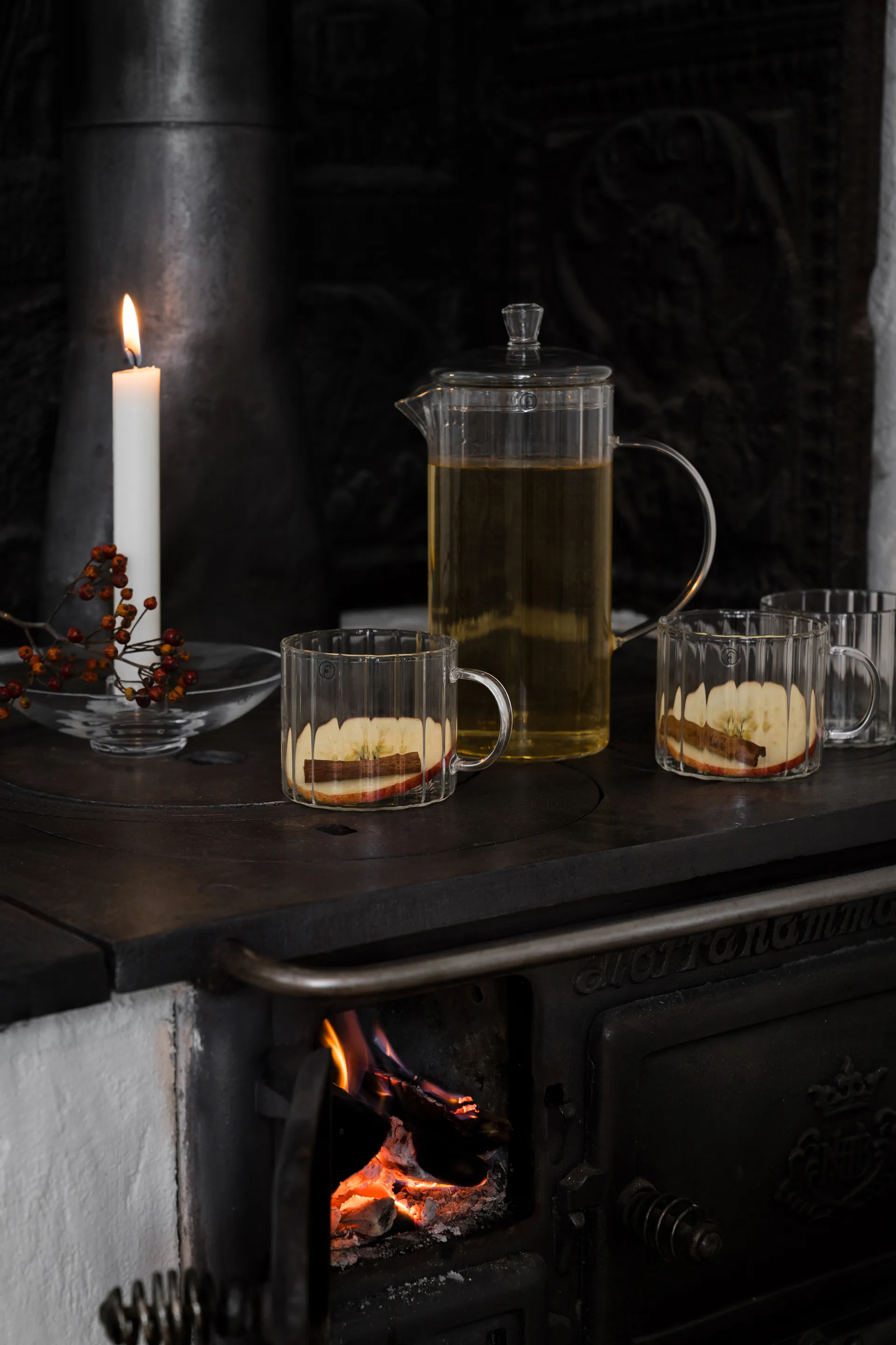 Ernst 玻璃 水壶/水瓶 ribbed 1 L, 透明 ERNST