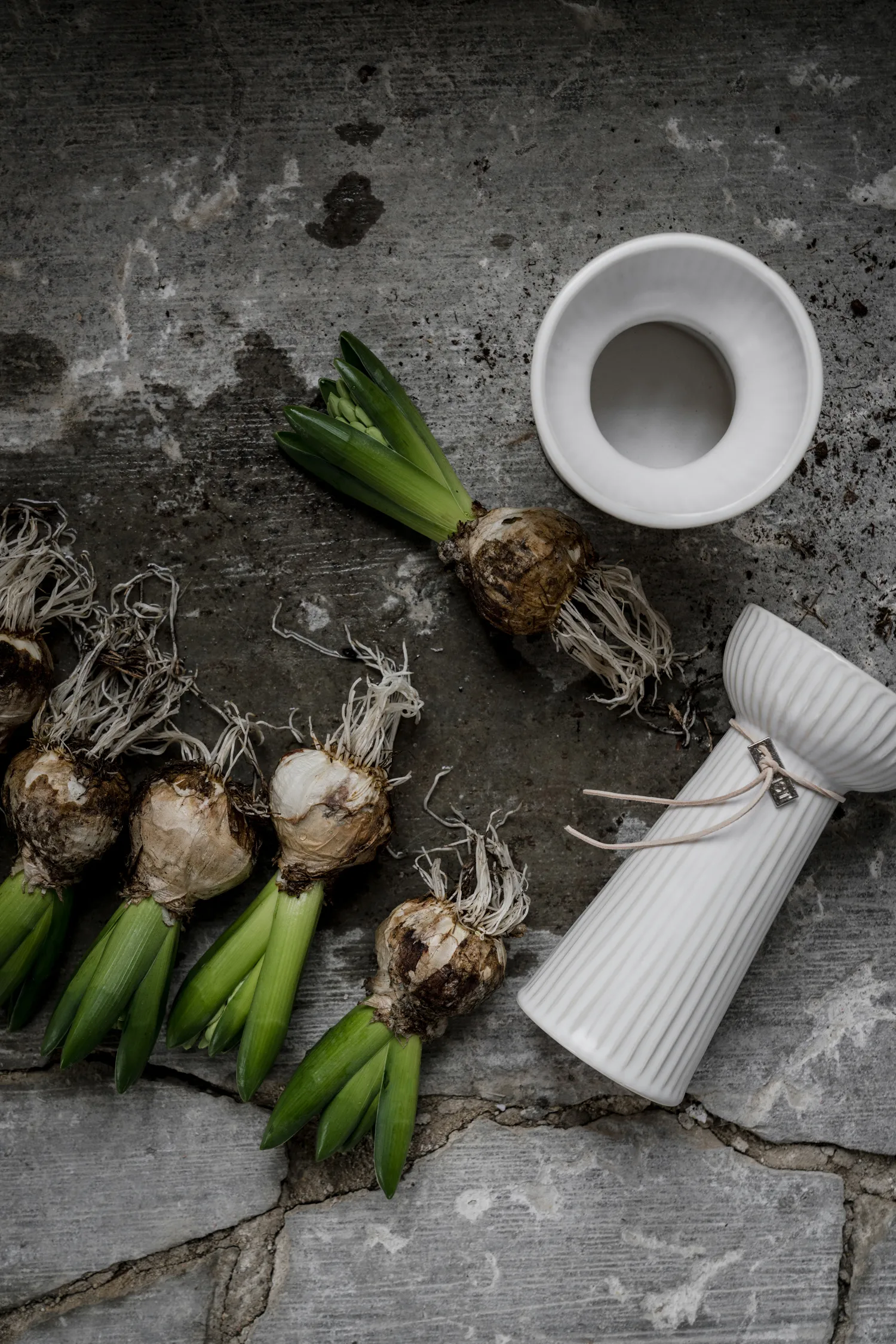 Ernst ribbed onion 花瓶 19 cm, 原色/自然色 白色 ERNST