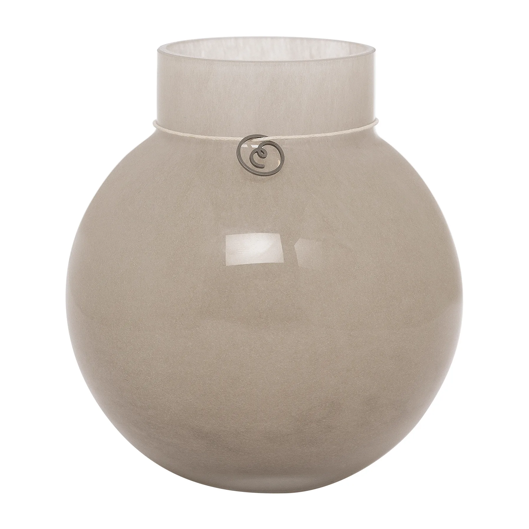Ernst 玻璃 花瓶  round beige, H14 cm Ø13 cm ERNST