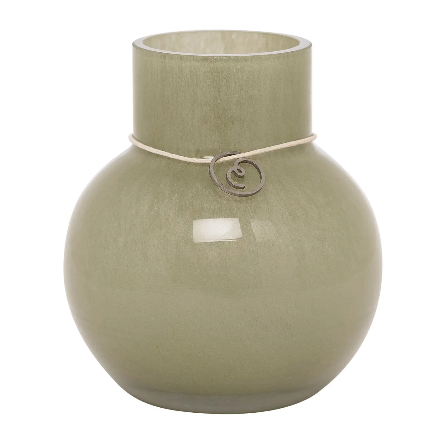 Ernst 玻璃 花瓶  round green, H10 cm Ø9 cm ERNST