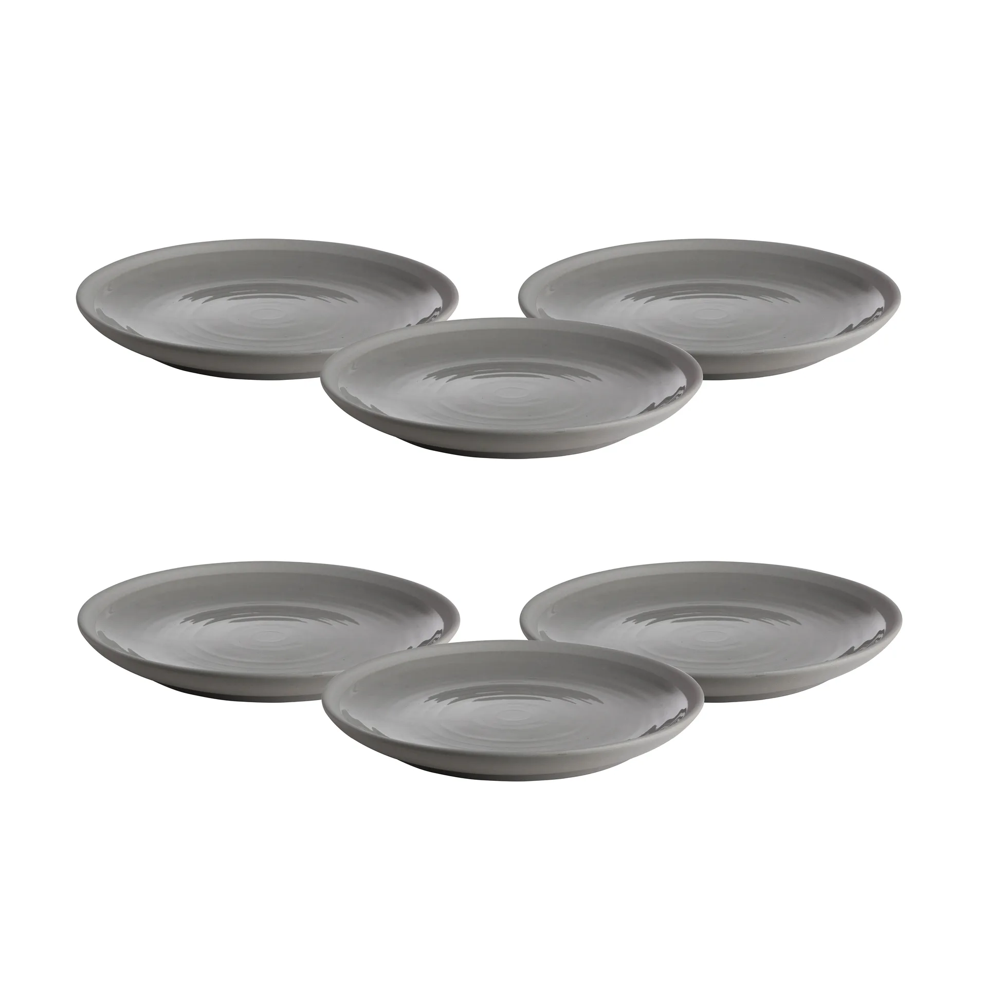 Ernst small 盘子 stoneware 21 cm 六件套装, 灰色 ERNST