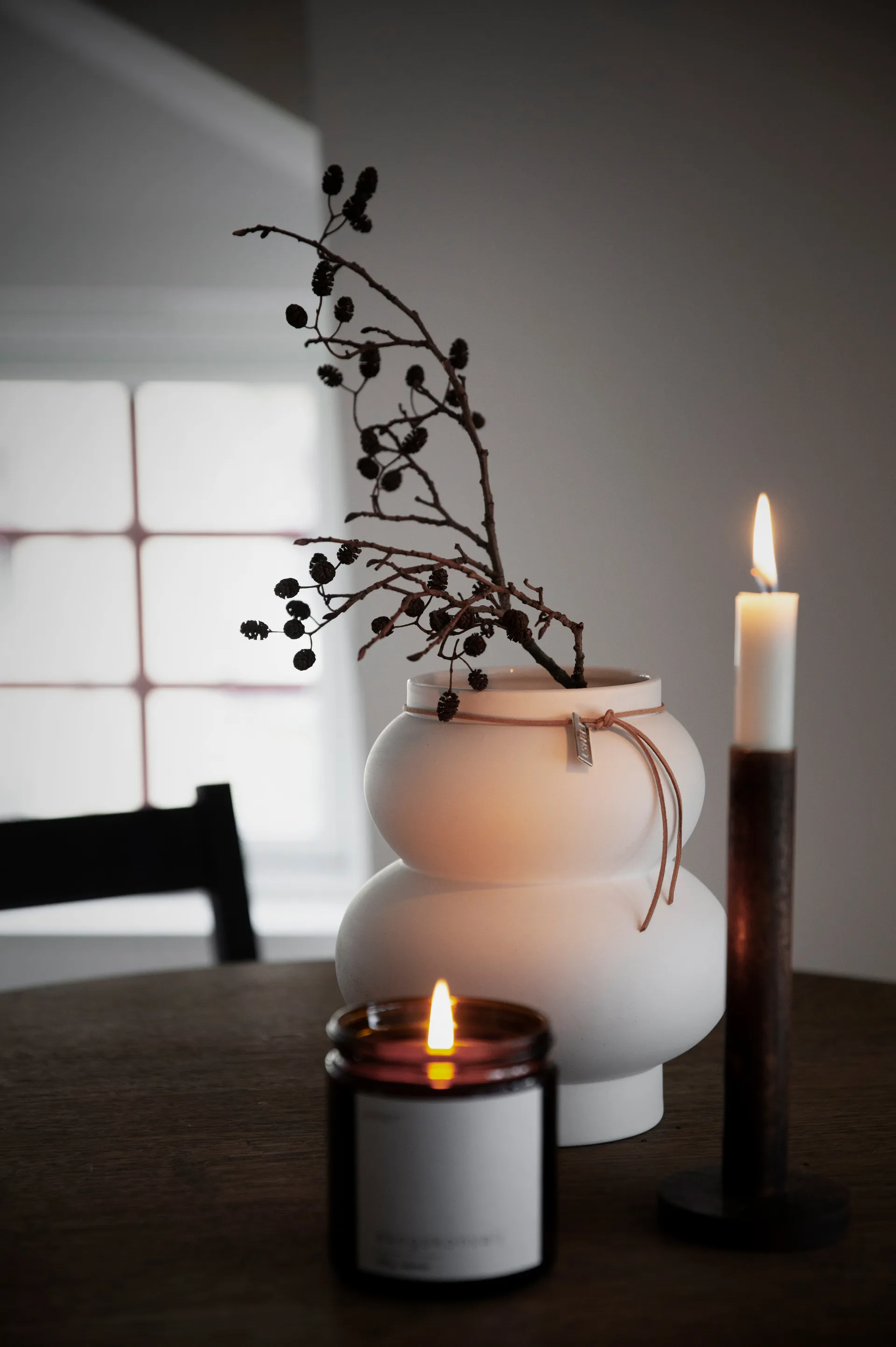 Ernst stoneare 花瓶 curve 21.5 cm, 米色 ERNST