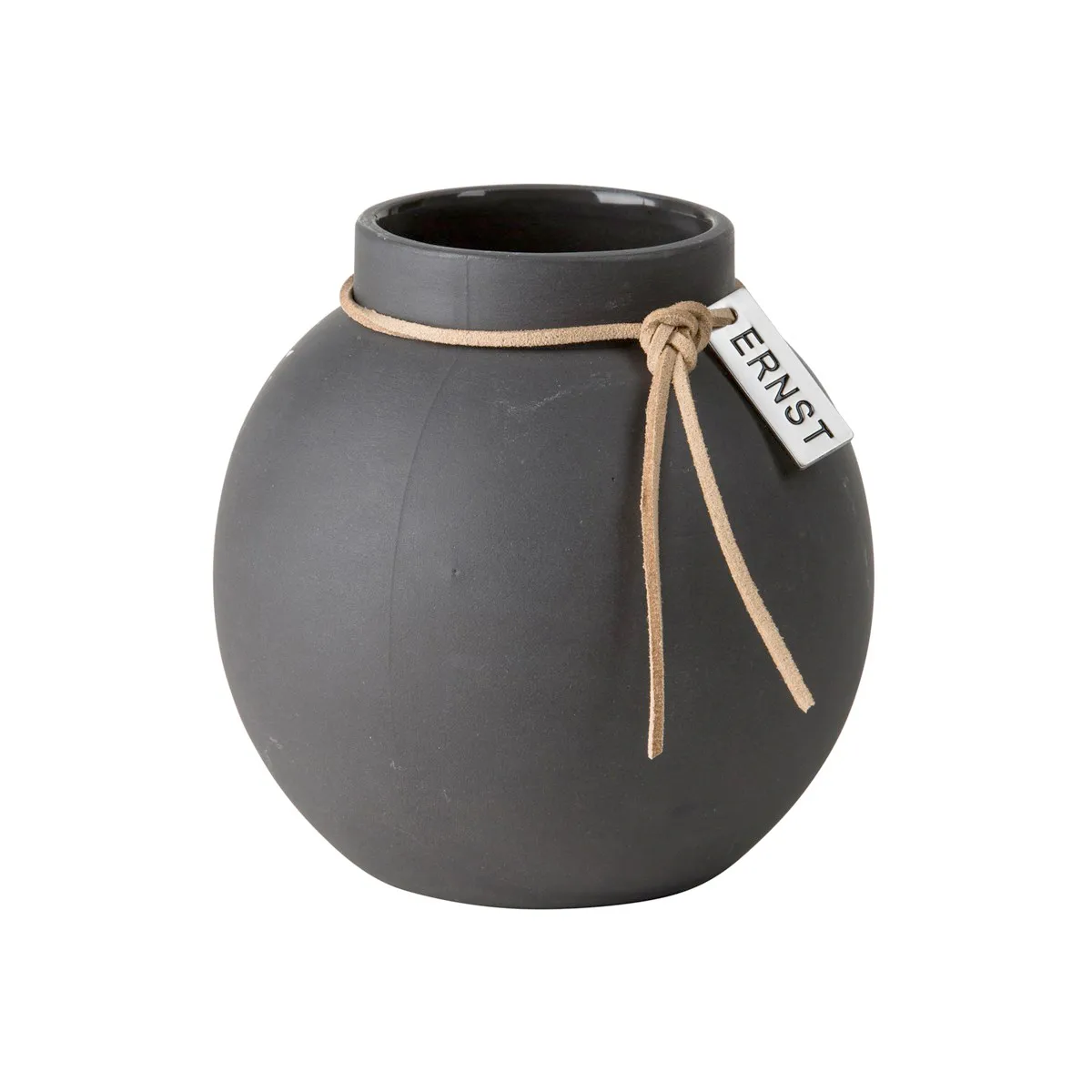 Ernst 花瓶 stoneware dark grey, 10 cm ERNST