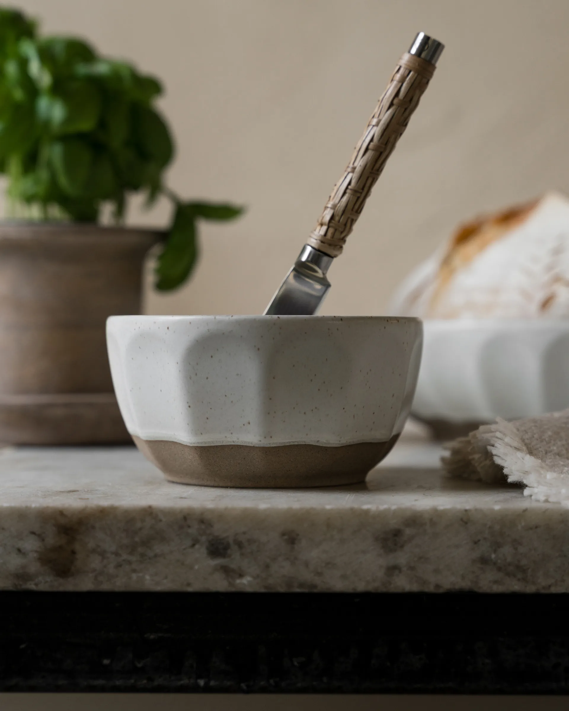 Ernst 碗 stoneware, 白色-nature, Ø12 cm ERNST