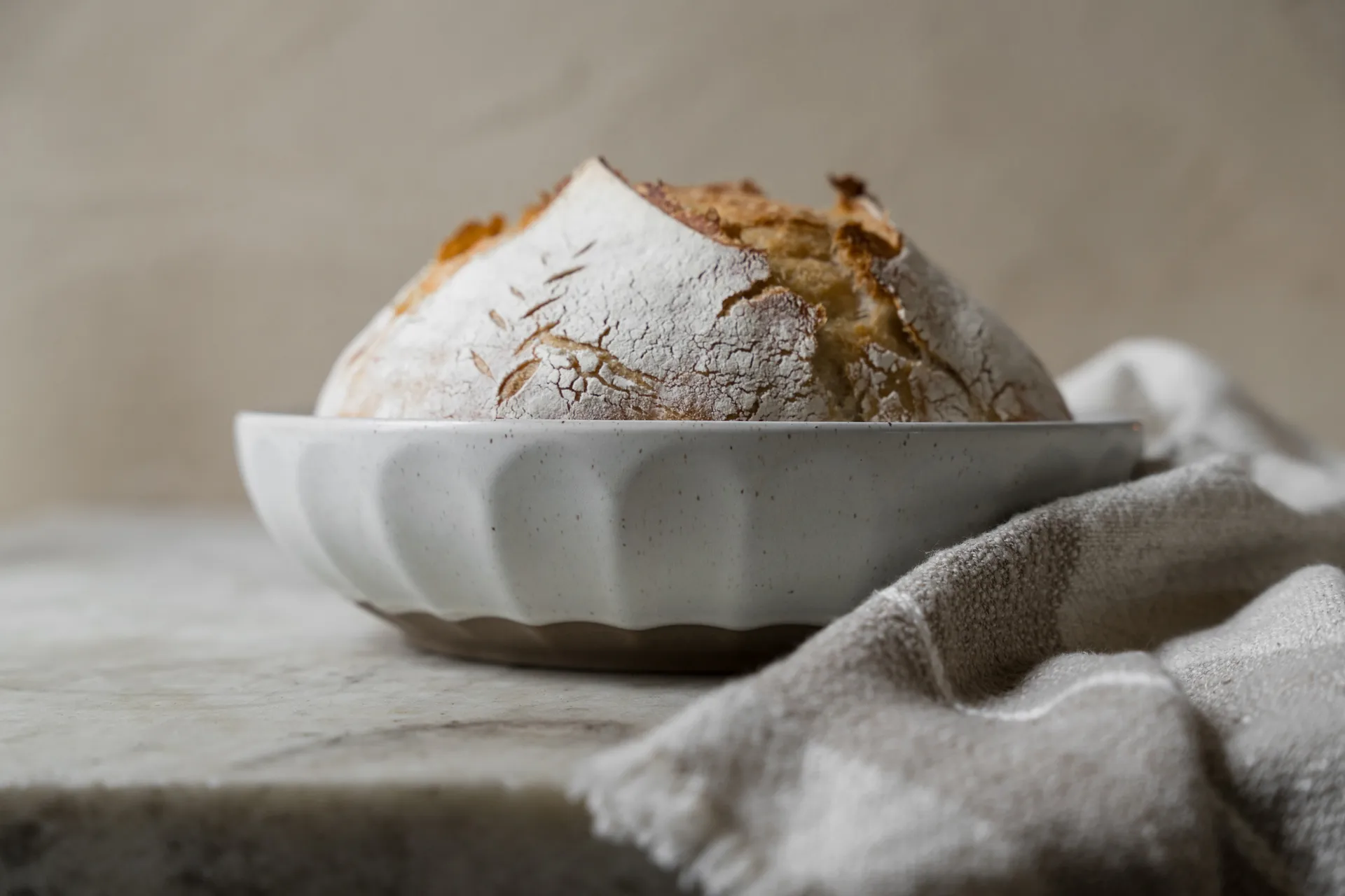 Ernst 碗 stoneware, 白色-nature, Ø24 cm ERNST