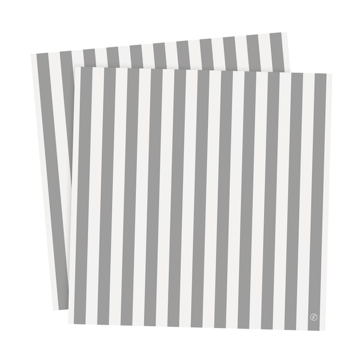 Ernst 餐巾纸 striped 33x33 cm 20件装 - 白色-灰色 stripe - ERNST