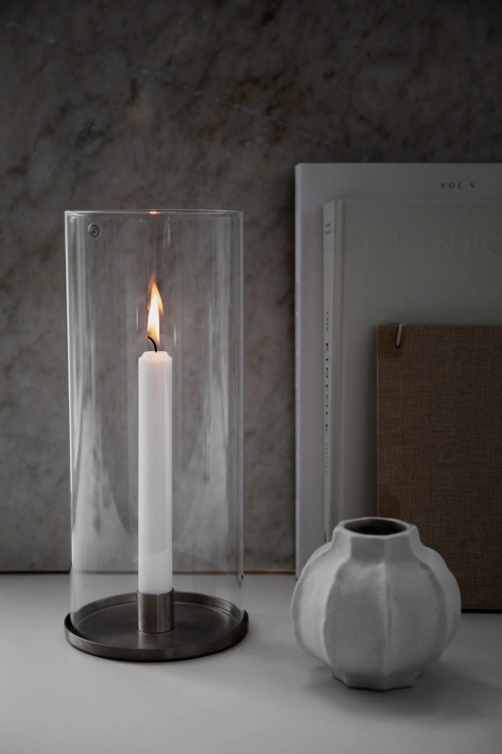 Ernst tealight holder for long candle 28 cm, 黑色 aluminium ERNST