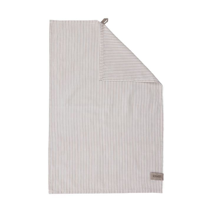 Ernst 厨房巾 thin stripes 47x70 cm - 米色-白色 stripe - ERNST