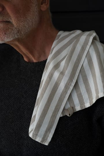 Ernst 厨房巾 wide stripes 47x70 cm - 米色-白色 stripe - ERNST