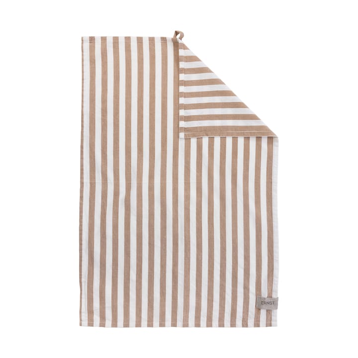 Ernst 厨房巾 wide stripes 47x70 cm - 棕色_白色 - ERNST