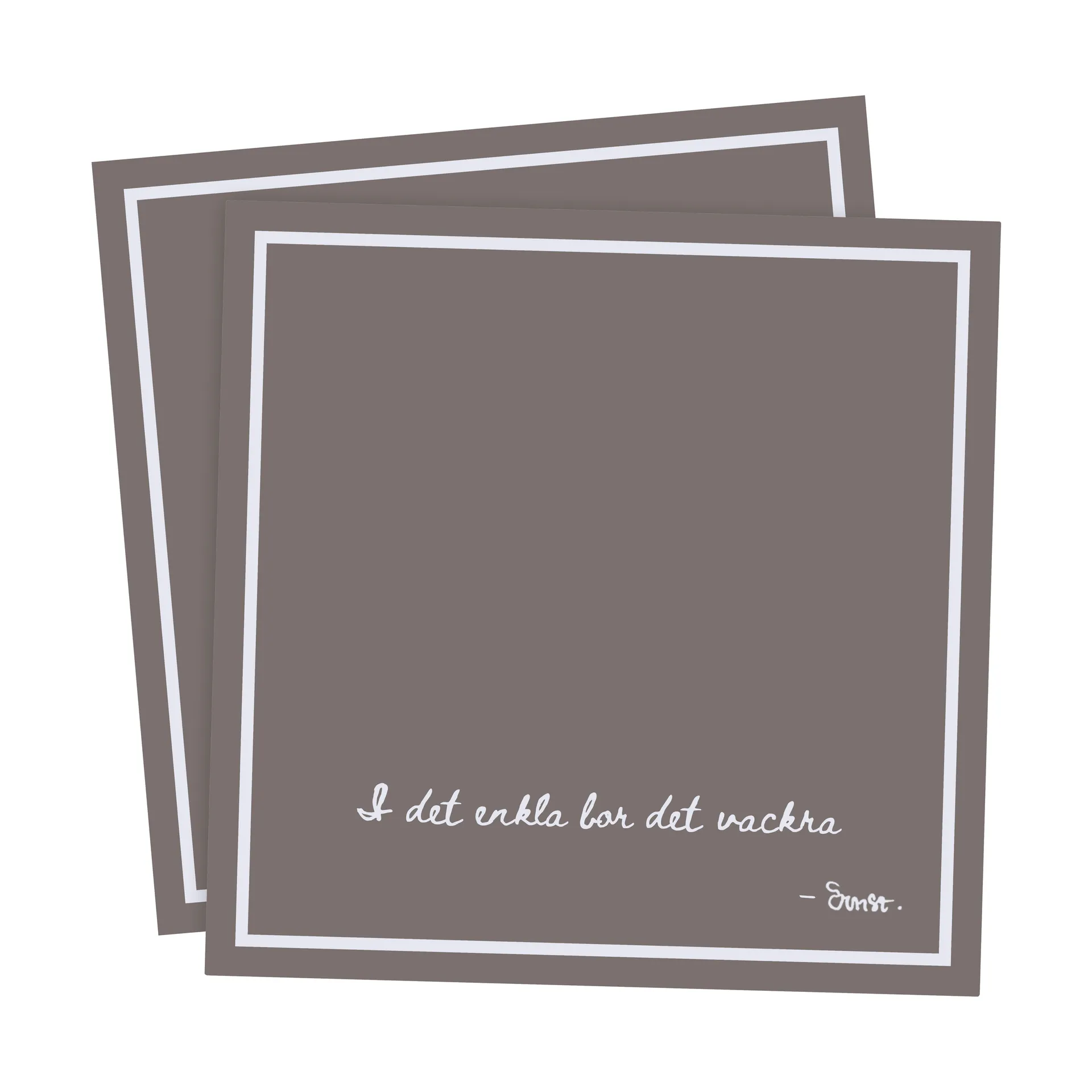 Ernst 餐巾纸 with citat I det enkla 20件装, Mole ERNST