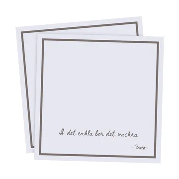 Ernst 餐巾纸 with citat I det enkla 20件装 - 浅灰色 - ERNST