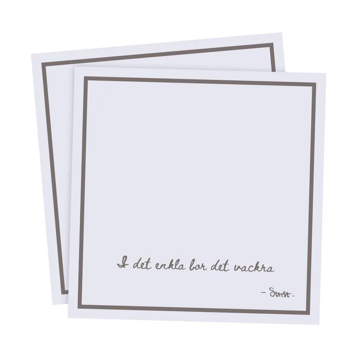 Ernst 餐巾纸 with citat I det enkla 20件装 - 浅灰色 - ERNST