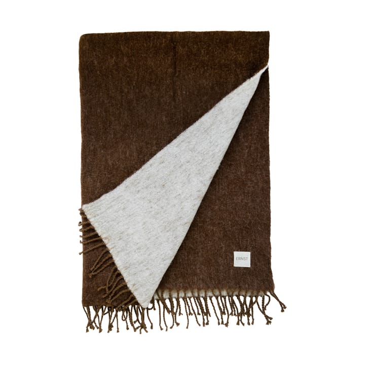 Ernst 毯子 with fringe 130x170 cm - Caramel-白色 - ERNST