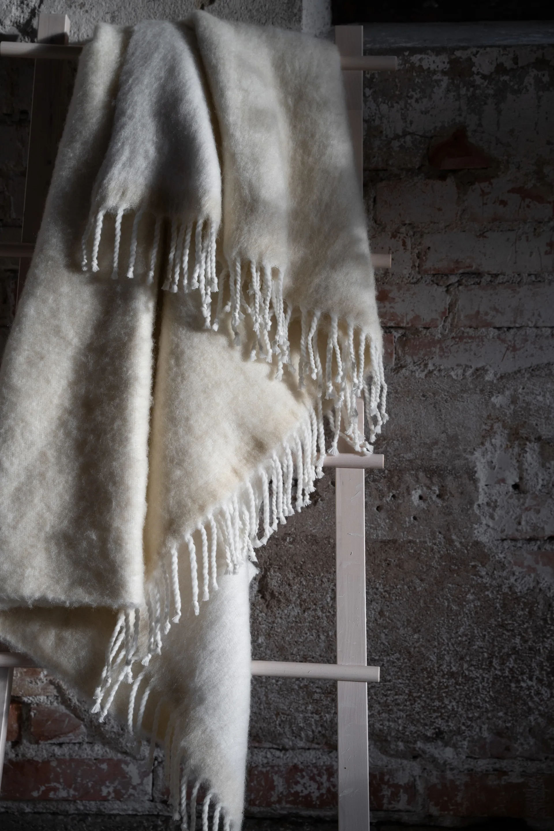 Ernst 毯子 with fringe 130x170 cm, 原色/自然色 白色 ERNST