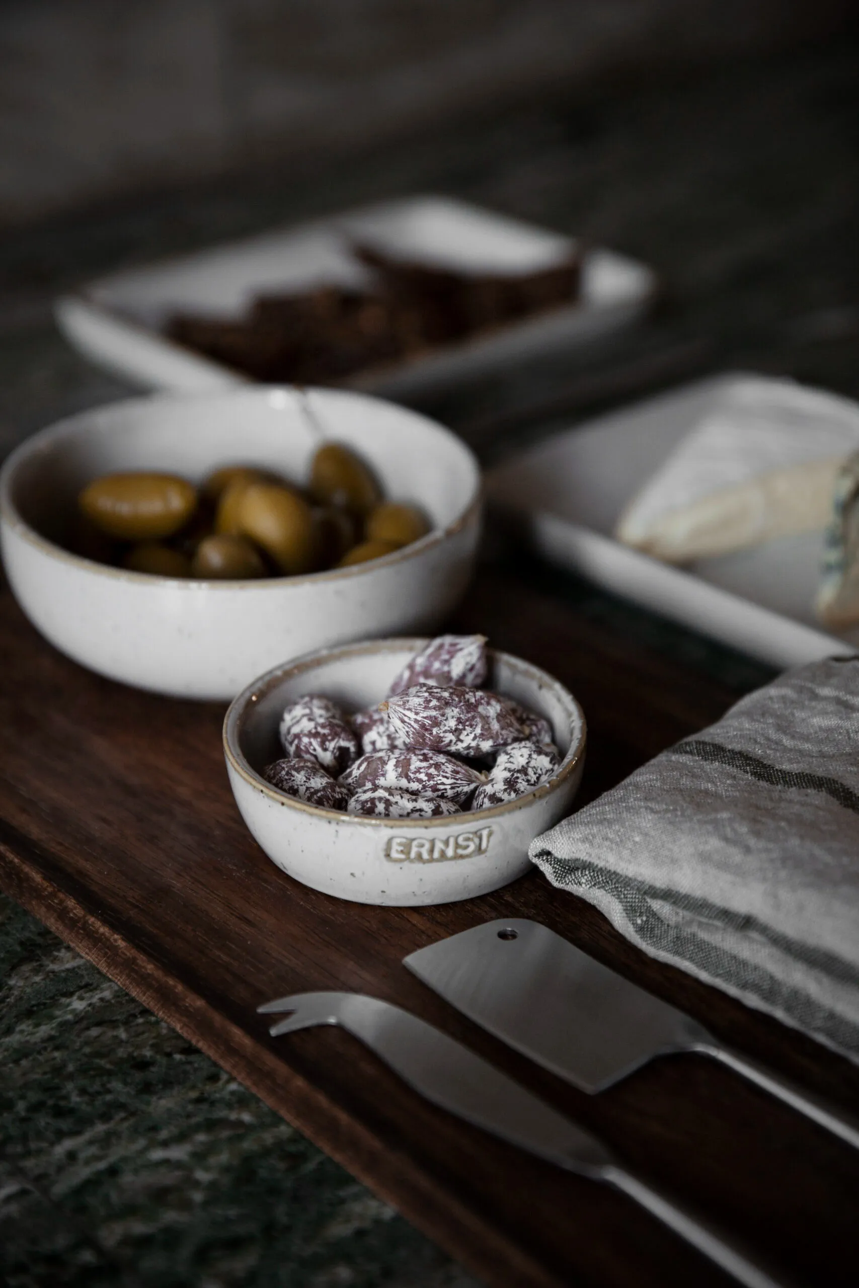 Ernst 碗  with logo natural white, Ø14 cm without logo ERNST