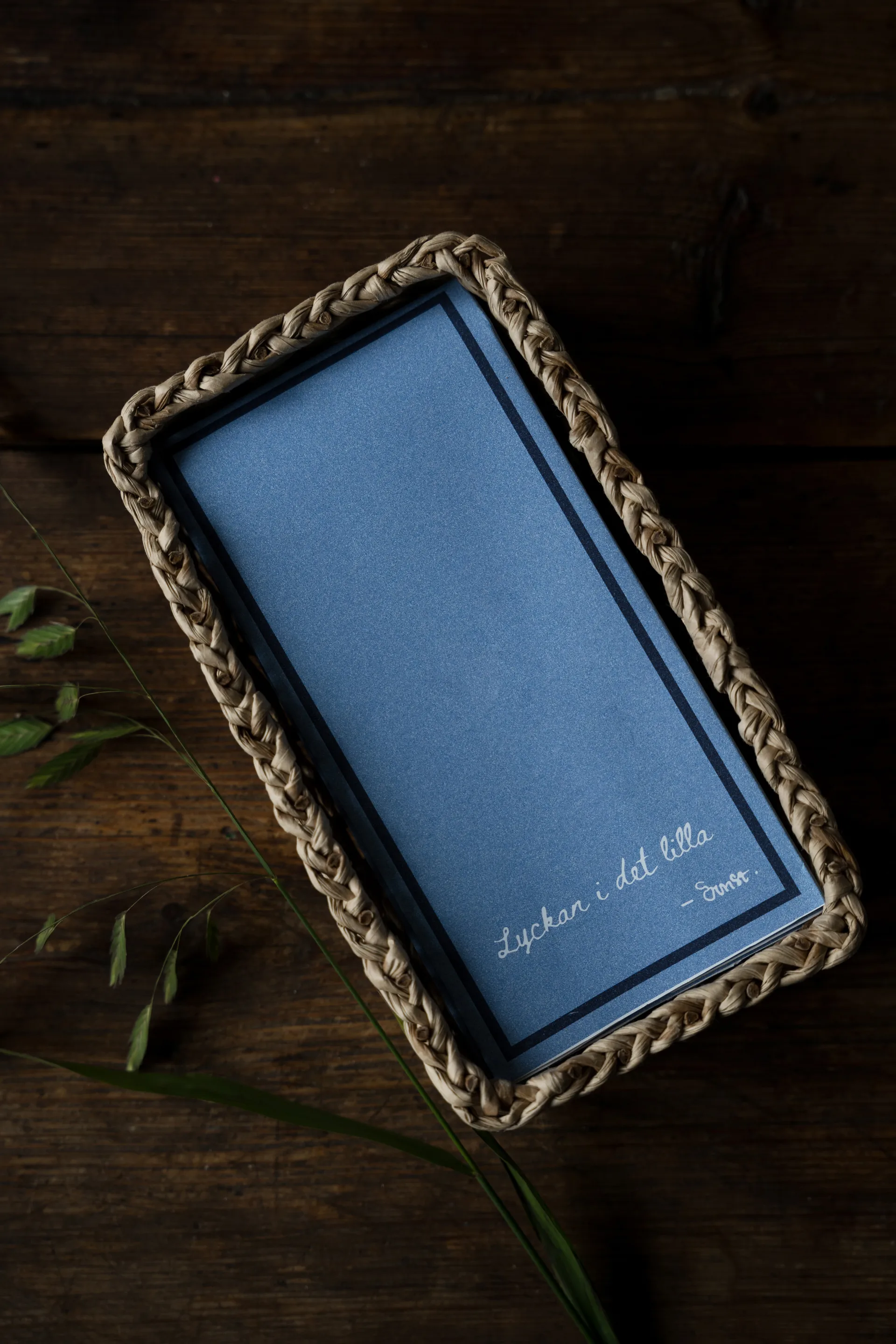 Ernst 餐巾纸 with quote Lycka i det lilla 20件装, 蓝色 ERNST