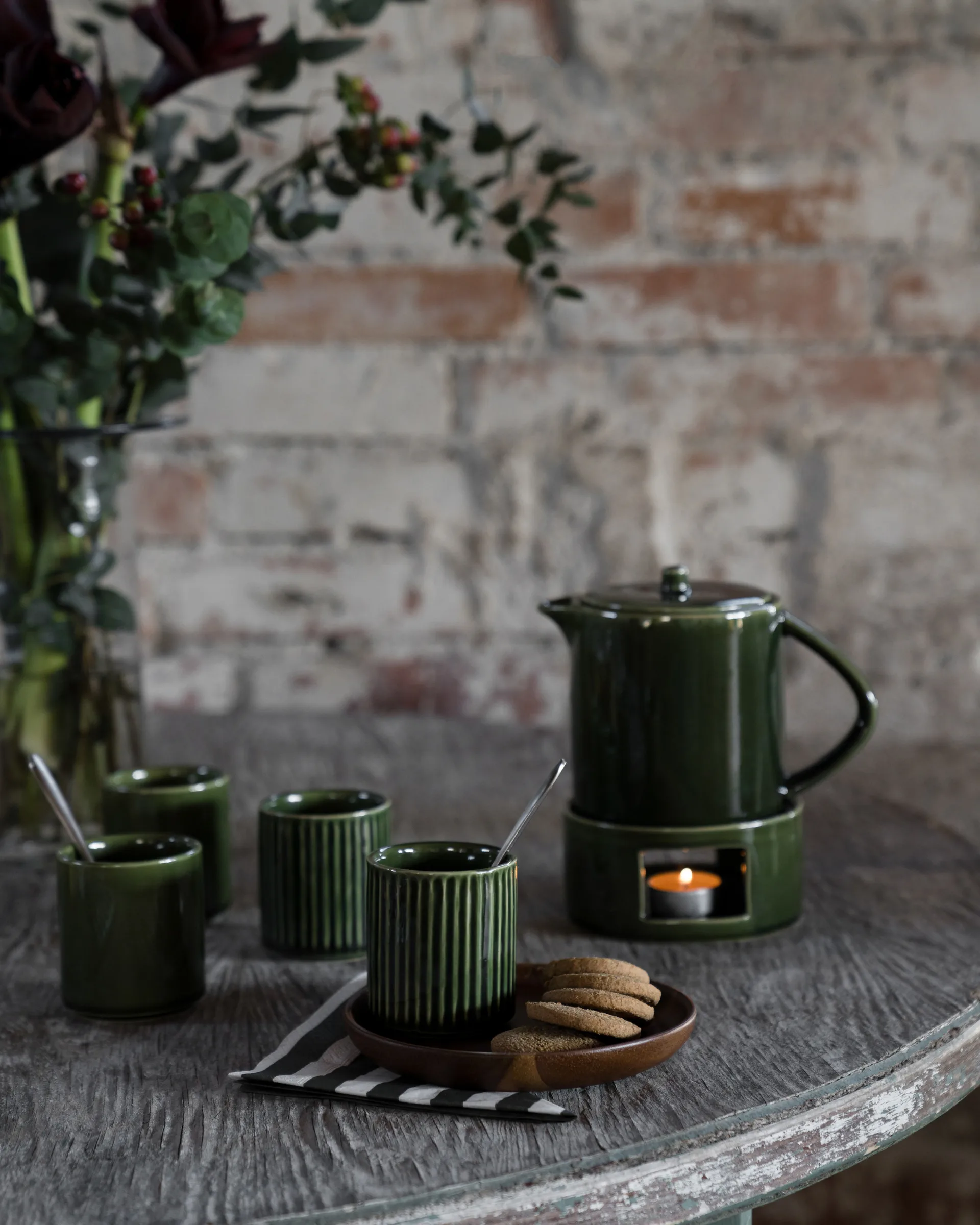 Ernst 马克杯 without handle ribbed 19 cl, 绿色 ERNST