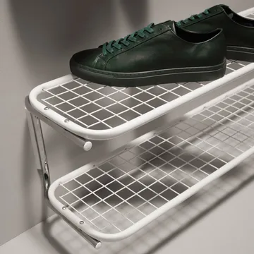 Classic 650 北欧风格鞋架 - 黑色配铬色_2层_120cm - Essem Design