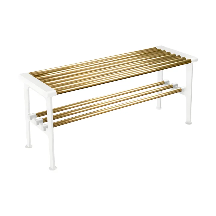 Nostalgi 长凳 100cm - 黄铜_白色 - Essem Design