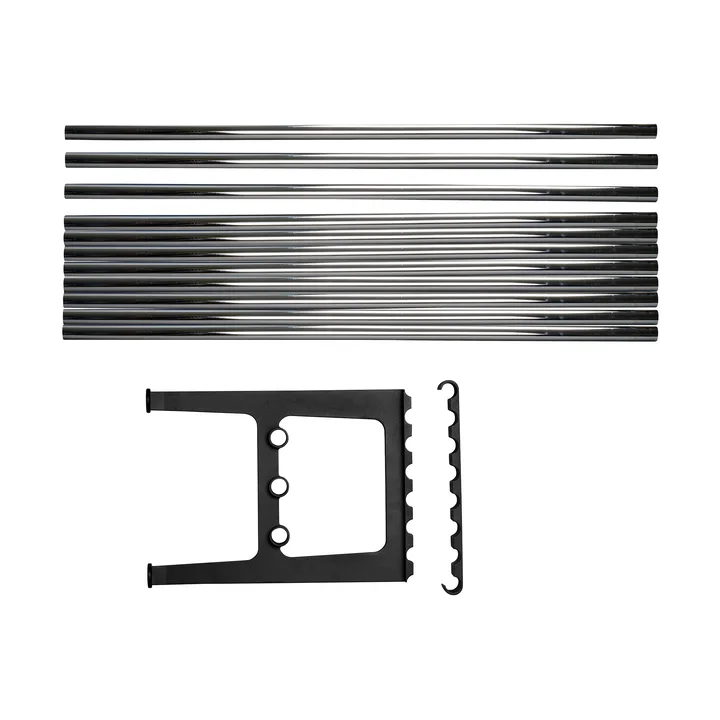 Nostalgi 长凳延长件 100cm - 铬色_黑色 - Essem Design