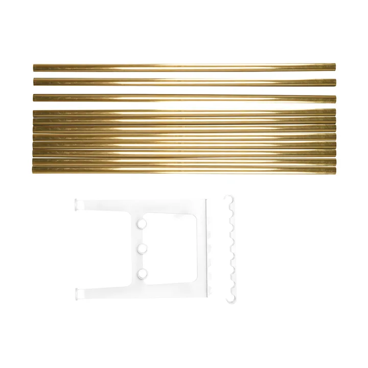 Nostalgi 长凳延长件 100cm - 黄铜_白色 - Essem Design