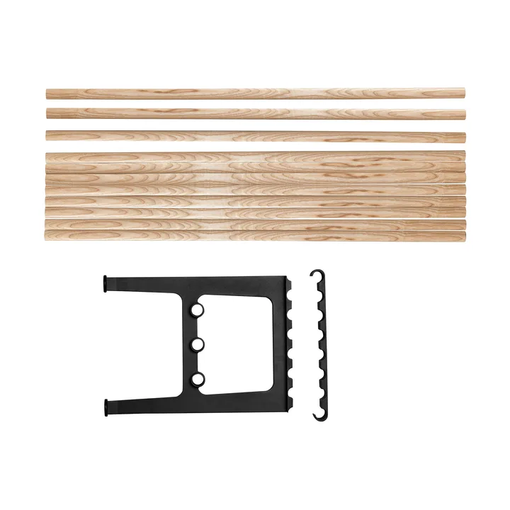 Nostalgi 长凳延长件 100cm - 白蜡木_黑色 - Essem Design