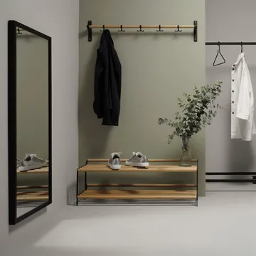 Nostalgi 挂钩100cm - 橡木_黑色 - Essem Design