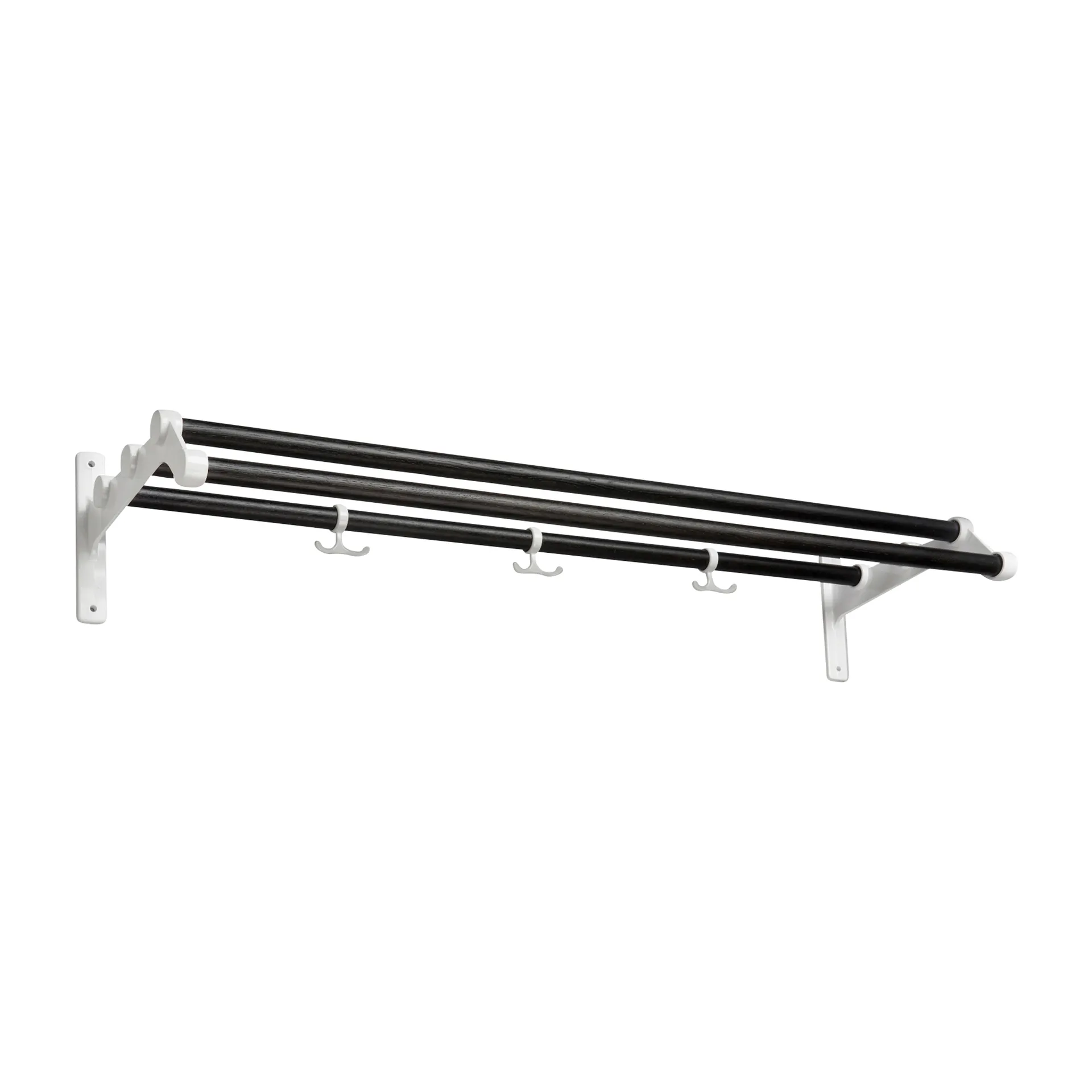 Nostalgi 291 帽子搁板100cm, 黑色涂油橡木_白色 Essem Design