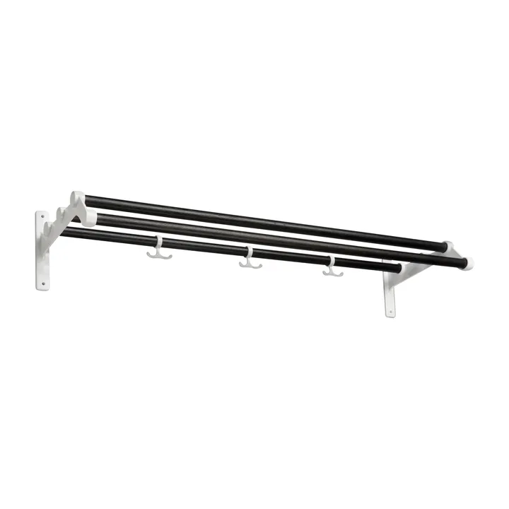 Nostalgi 291 帽子搁板100cm - 黑色涂油橡木_白色 - Essem Design