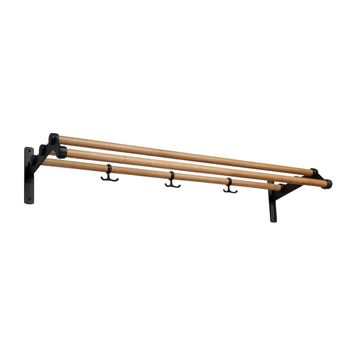 Nostalgi 291 帽子搁板100cm - 橡木色_黑色 - Essem Design