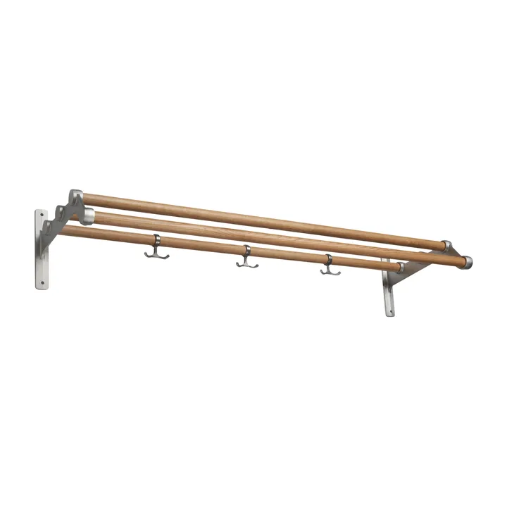 Nostalgi 291 帽子搁板100cm - 橡木色_铝色 - Essem Design